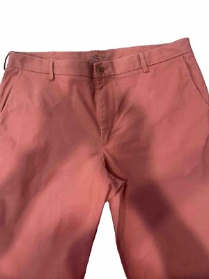 IZOD Saltwater Mens 36x32 Red Straight Fit Flat Front Stretch Chino Pants New - Image 1 of 4