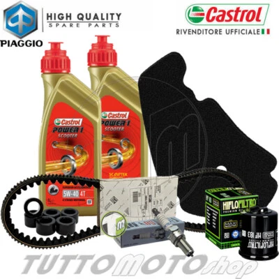 CASTROL - HIFLO - PIAGGIO - BANDO Tagliando PIAGGIO Beverly 300 ie / ABS 2010-2022 - Kit Olio Castrol Scooter 5W40