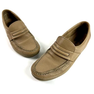 SAS Leather Hand Sewn Loafers Shoes Men’s 10.5S Tan Beige Slip On Comfort Casual - Picture 1 of 12
