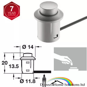 Hafele Loox LED Light Push Switch - Grey 833.89.107 - Picture 1 of 6