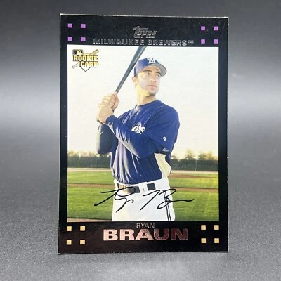 2007 Topps Updates & Highlights #UH150 Ryan Braun Milwaukee Brewers Card MLB - Image 1 of 2