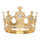 Kid' Birthday Headdress Rhinestone Golden King Crowns Kids Birthday Headwear