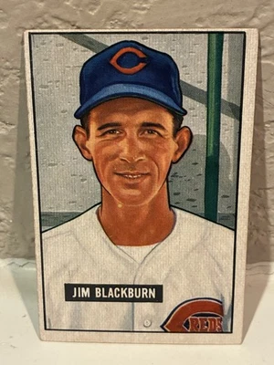 1951 Bowman #287 Jim Blackburn Cincinnati Reds EXMT - Image 1 of 2