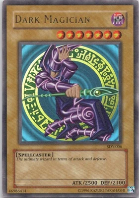 1996 TCG Unlimited Dark Magician HOLO RARE #SDY-006 Played - Image 1 of 2