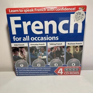 Learn French PC Software GSP French For All Occasions 4x CD Rom Pack Retro 2002 - Picture 1 of 6