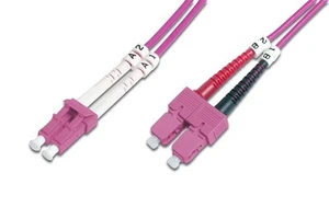 Digitus LWL patch cable OM4-2 m LC to SC fiber optic cable - LSZH - Duplex Multi - Photo 1/5