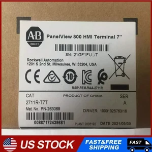 Allen-Bradley 2711R-T7T PANELVIEW 800 7-INCH HMI TERMINAL New AB 2711R T7T PLC - Picture 1 of 8