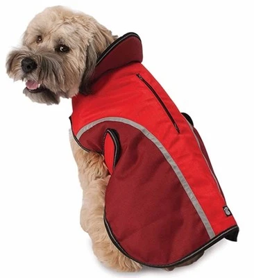 "Abrigo de invierno rojo XL circunferencia 31"" petrageous Calgary perro nuevo con etiquetas" Foto 1 de 4