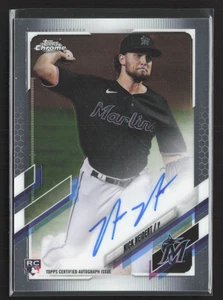2021 Topps Chrome Nick Neidert Rookie Autograph Auto #RA-NN Marlins RC - Bild 1 von 2