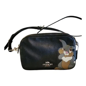 COACH x DISNEY Thumper Jes Black Crossbody Bag Signature C - Picture 1 of 13