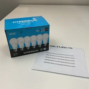 Hyperikon A21 Dimmable LED Light Bulb, 16W, 4000K Daylight Glow - 6 PACK - Picture 1 of 3