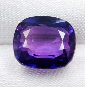 Cuscino Tanzanite Viola Estremamente Naturale 12,35 Ct CERTIFICATO Pietra Preziosa Sciolta - Foto 1 di 7