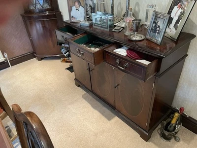 Solid walnut 3 door Made in England. - Image 1 of 4