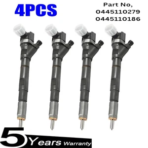 Inyector de combustible diésel 4 piezas 0445110279 0445110186 33800 4A100 para HYUNDAI KIA HI - Imagen 1 de 11