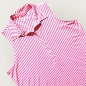 Vineyard Vines Sankaty gestreiftes ärmelloses Midikleid Margo Neon Rosa XL neu ohne Etikett - Bild 1 von 5