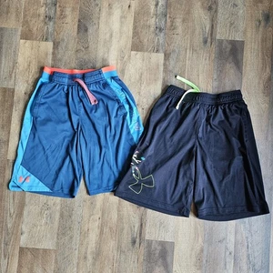 Under Armour Boys’ Athletic Shorts – Size Youth L – Navy - Picture 1 of 4