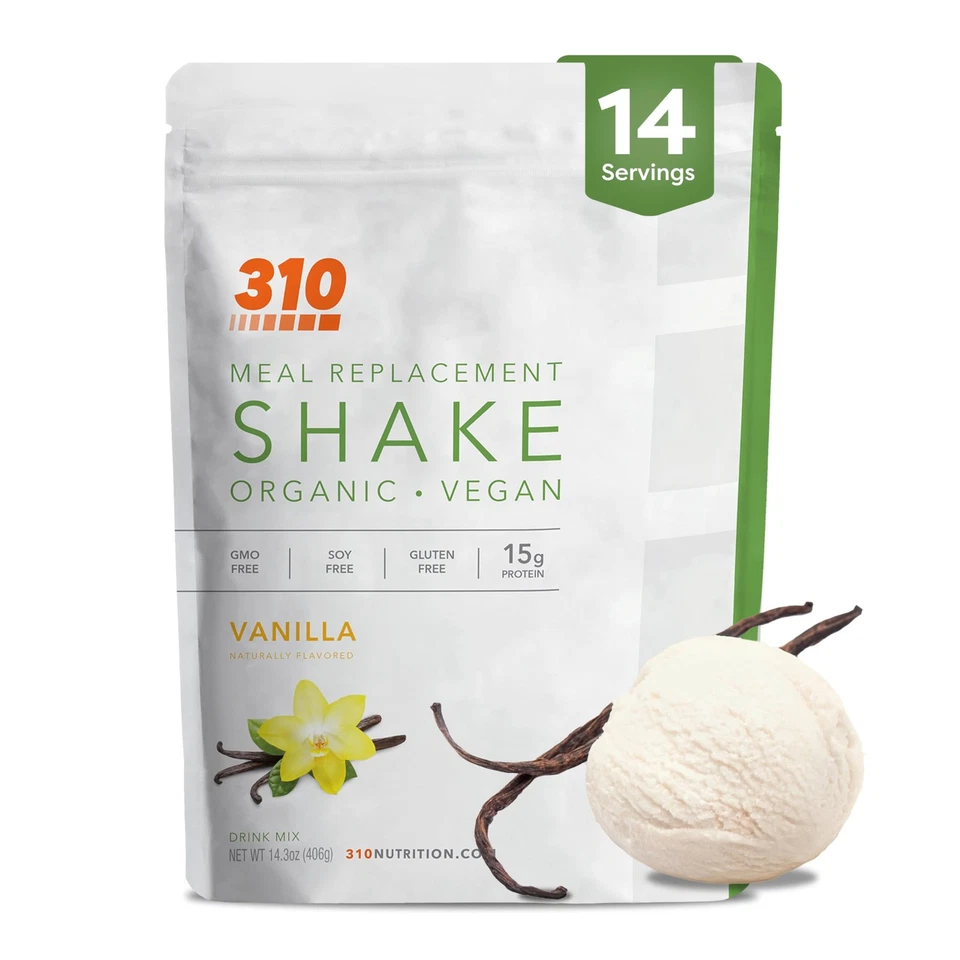 Polvo batido de reemplazo de comidas orgánico todo en uno 310 Nutrition - a base de plantas... Foto 1 de 4
