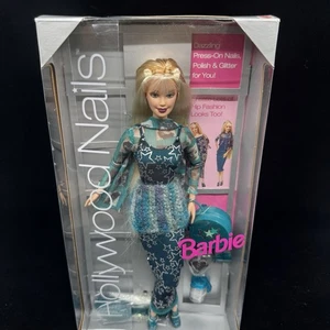 Muñeca Barbie Hollywood Nails 1999 Barbie Mattel azul 17857 - Imagen 1 de 7