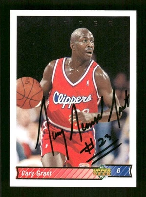 1992-93 Upper Deck  203 Gary Grant signed auto autograph  BXCP46 - Image 1 of 2