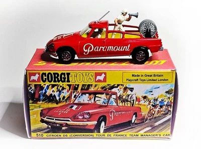 Corgi Toys Nr. 510 Citroen DS  Tour de France  + Fensterbox - Bild 1 von 4