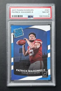 2017 Panini Donruss Patrick Mahomes Rated Rookie PSA 8 - Picture 1 of 2