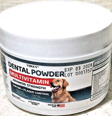 Dog Breath Freshener Dental Powder for Teeth Cleaning Tartar & Plaque Off 3/28 - Image 1 of 2