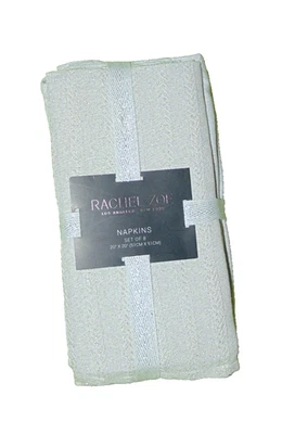 NWT Rachel Zoe Silver Metallic Cloth Napkins Set of 8 Holiday Dining 20x20 - Image 1 of 2