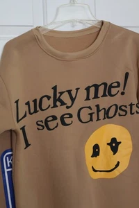 Lucky Me I See Ghosts Smiley Face Flame Kanye West Herren Pullover Rundhals MED. - Bild 1 von 5