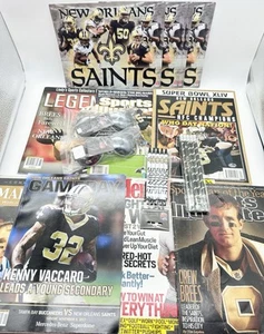 New Orleans Saints NFL Fan Paket - Zeitschriften, Stifte, Bleistifte, Sonnenbrillen - Bild 1 von 5