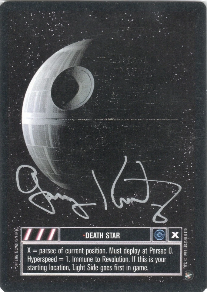 Star Wars CCG - Gary Kurtz † (Producer) - signed Death Star card - autograph - Bild 1 von 1