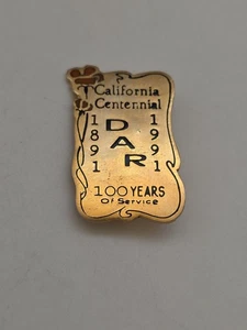 Daughters of the American Revolution California Centennial DAR Gold Filled Pin - Picture 1 of 7
