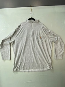 Carhartt Men's Relaxed Fit Gray 3XL Long Sleeve Pull Over Work Shirt, Pre-Owned - Picture 1 of 14