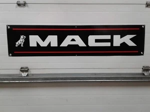 LARGE 50 X 12 INCH MACK TRUCKS BANNER SIGN - Picture 1 of 1