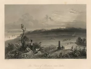 Antique View "The Plains of Abraham, near Quebec" (Canada) Bartlett, 1841 - Picture 1 of 3