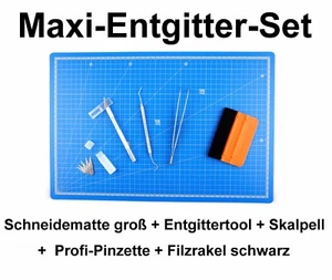 Maxi-Entgitter-Set Schneidematte groß A3+Pinzette+Entgitternadel+Skalpell+Rakel - Bild 1 von 12