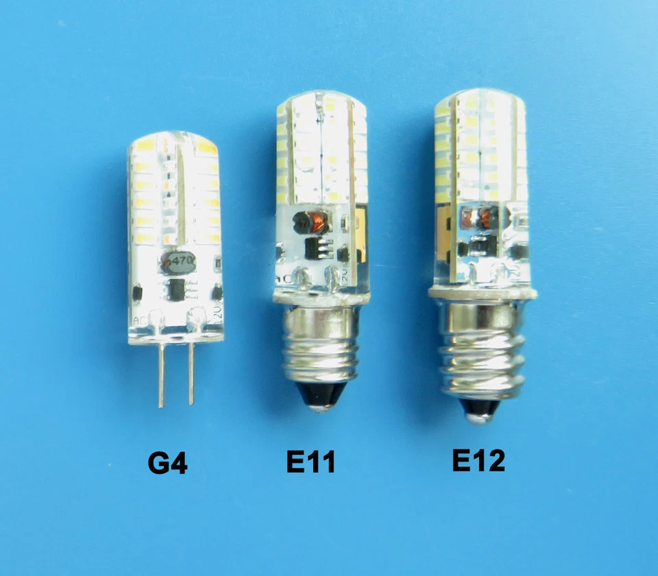 G4/E11/E12 LED bulb White/Red/Green/Blue 2W 48-3014SMD 12V Silicone Light Lamp 1 - Image 1 of 4