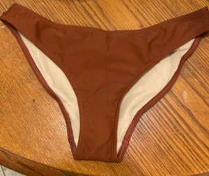 Tanya Taylor Orelia Bikini Bottom Swim Color: Brandy/brown Sz: S MSRP: $95 - Picture 1 of 5