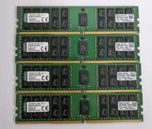 Server RAM Module Kingston KVR24R17D4K/64I 16GB DDR4 ECC 2400MHz Kit of 4 - Picture 1 of 10