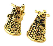 Dr. Who Gold Fashion Novelty Cuff Links TV Streaming Series with Gift Box