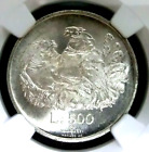 NGC MS66-San Marino 1974 Pigeons Silver 500 Lire Super GEMBU Scarce