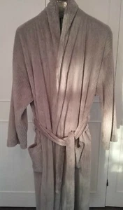 Majestic International Men's Plush Fleece Robe CHARCOAL L/XL - Picture 1 of 7