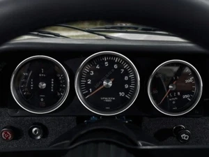 Fits: PORSCHE 914 916 1969-1973 Poliertes Aluminium Tachoringe Tacho Ringe x3 - Picture 1 of 8