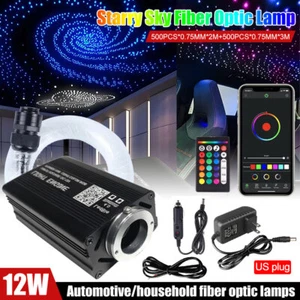 500pcs*2m Fiber Optic Car Home Headliner Star Light Roof Ceiling Lights Remote - Picture 1 of 13
