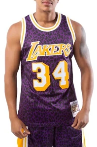 MITCHELL & NESS NBA WILD LIFE SWINGMAN JERSEY LAKERS 96 SHAQ Size Small - Bild 1 von 2