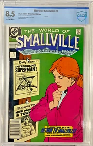 World of Smallville #4 CBCS 8,5 weiße Seiten Kioskausgabe 1988 letzte Ausgabe - Bild 1 von 6