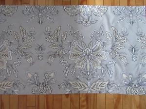 SOUTHSHORE FEINE BETTWÄSCHE KING SIZE KISSEN SCHEIN GRAU CREME SCHWARZ WEISS BLUMEN - Bild 1 von 7