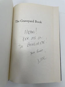 The Graveyard Book Inscribed by Neil Gaiman First Edition Hardcover - Picture 1 of 10