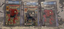 1990 McFarlane Spider Man #1 set of 3 books. Green Silver Black CGC 9.8