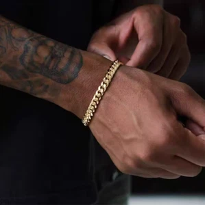 BRAZALETE PARA HOMBRE MINIMALISTA CADENA ESTILO CUBANA DE 22 CM. ANCHURA 3MM - Bild 1 von 2