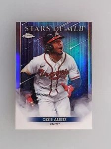 2022 Topps Series 2 Topps Chrome Stars of MLB Ozzie Albies Braves SMLBC-35 - Picture 1 of 2